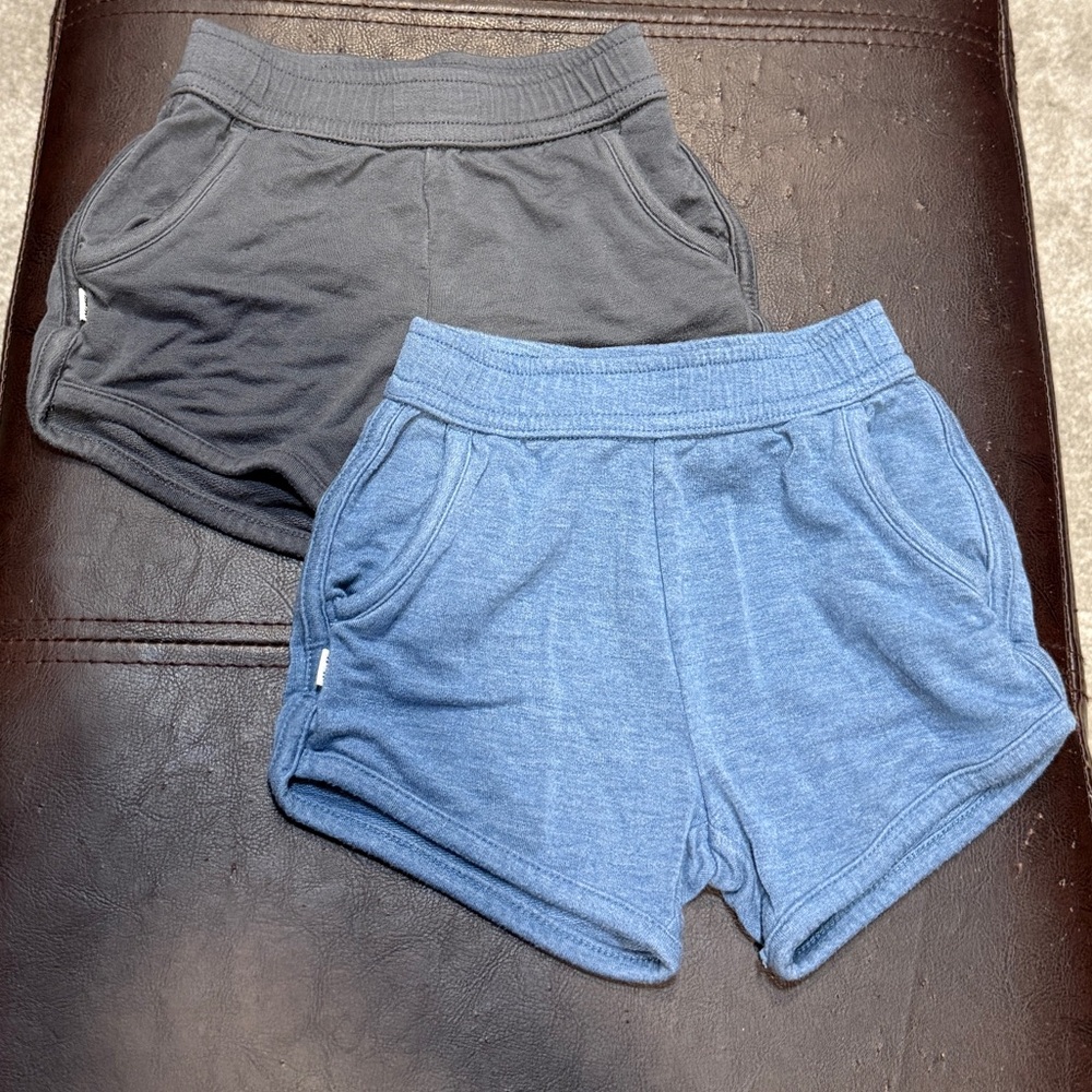 Little Sleepies set of 2 Dolphin Shorts in Blue Heather and Gray